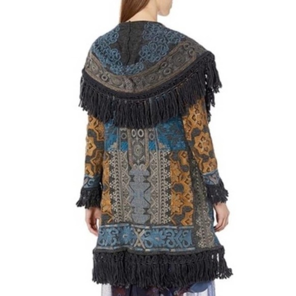 Johnny Was Tokley Fringed Embroidery Open-Front Duster NWT - Picture 5 of 15